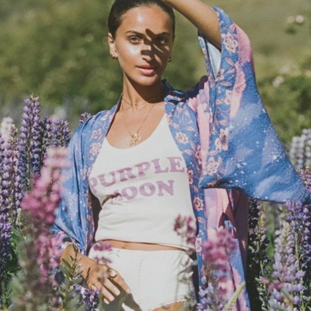 UFT/UFS SPELL GYPSY PURPLE MOON SINGLET TANK TOP SMALL - Picture 2 of 5
